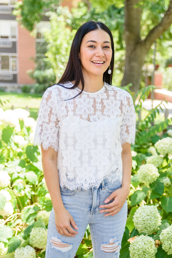 Lace of My Heart Top-Womens-Timber Brooke Boutique, Online Women's Fashion Boutique in Amarillo, Texas