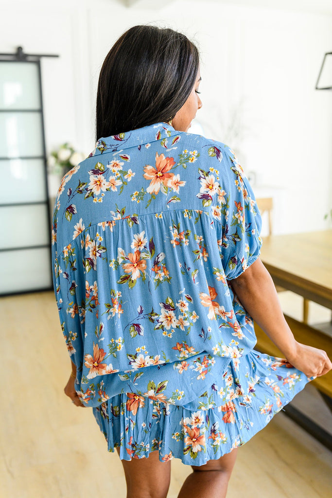 Lanikai Floral Button Down-Womens-Timber Brooke Boutique, Online Women's Fashion Boutique in Amarillo, Texas