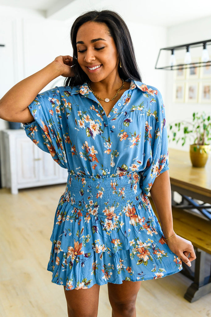 Lanikai Floral Button Down-Womens-Timber Brooke Boutique, Online Women's Fashion Boutique in Amarillo, Texas