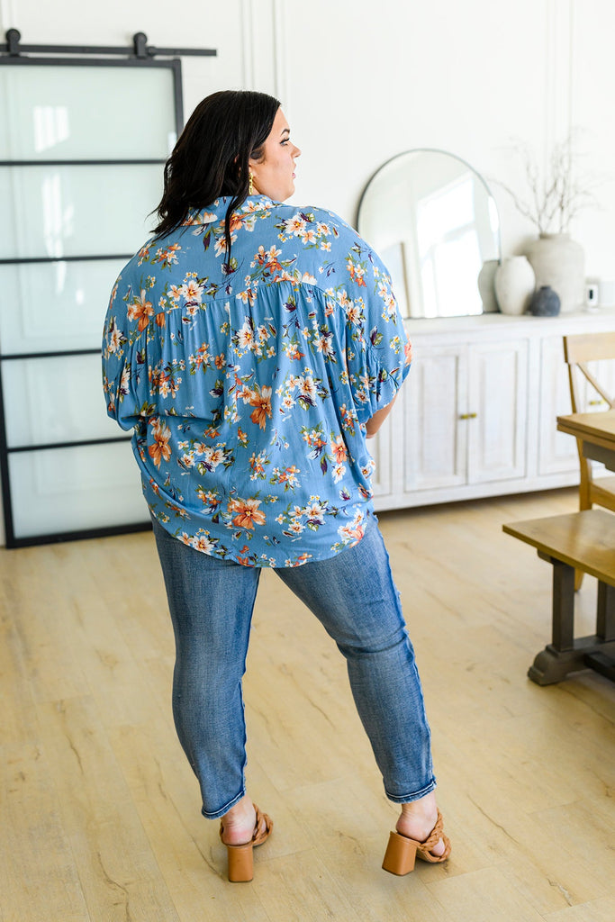 Lanikai Floral Button Down-Womens-Timber Brooke Boutique, Online Women's Fashion Boutique in Amarillo, Texas