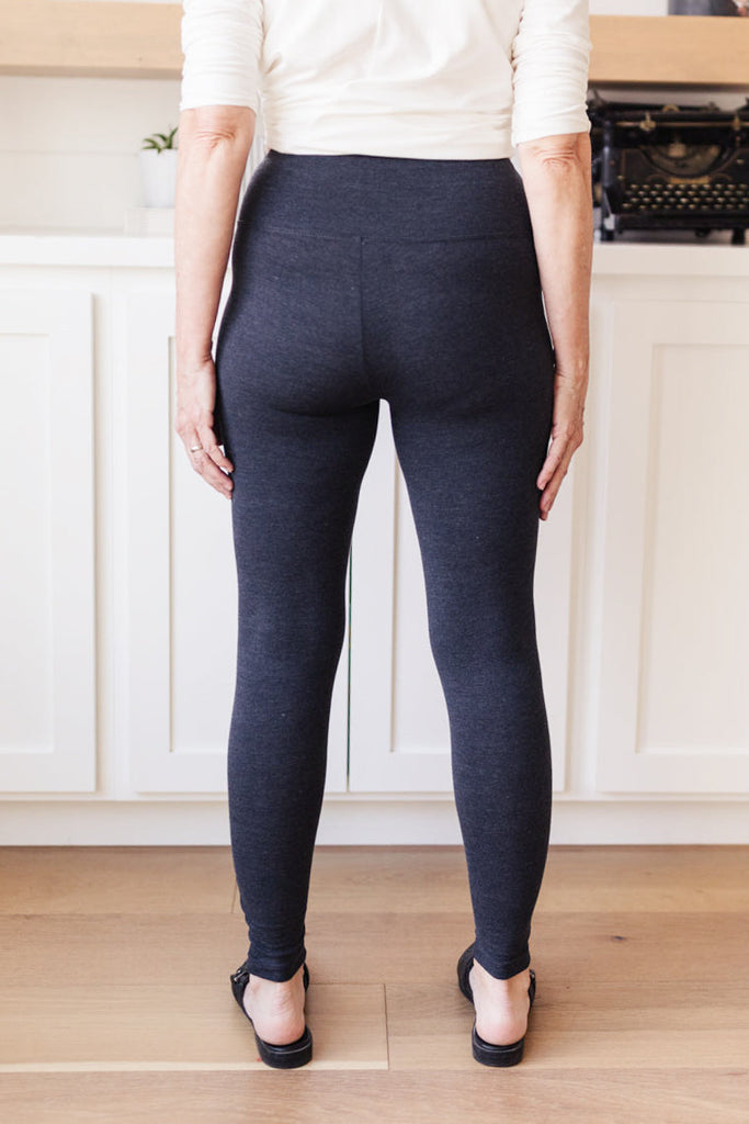 Living in Style High Waist Leggings in Charcoal-Womens-Timber Brooke Boutique, Online Women's Fashion Boutique in Amarillo, Texas