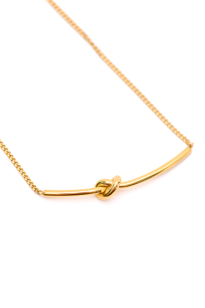 Love Knot Bar Necklace-Womens-Timber Brooke Boutique, Online Women's Fashion Boutique in Amarillo, Texas