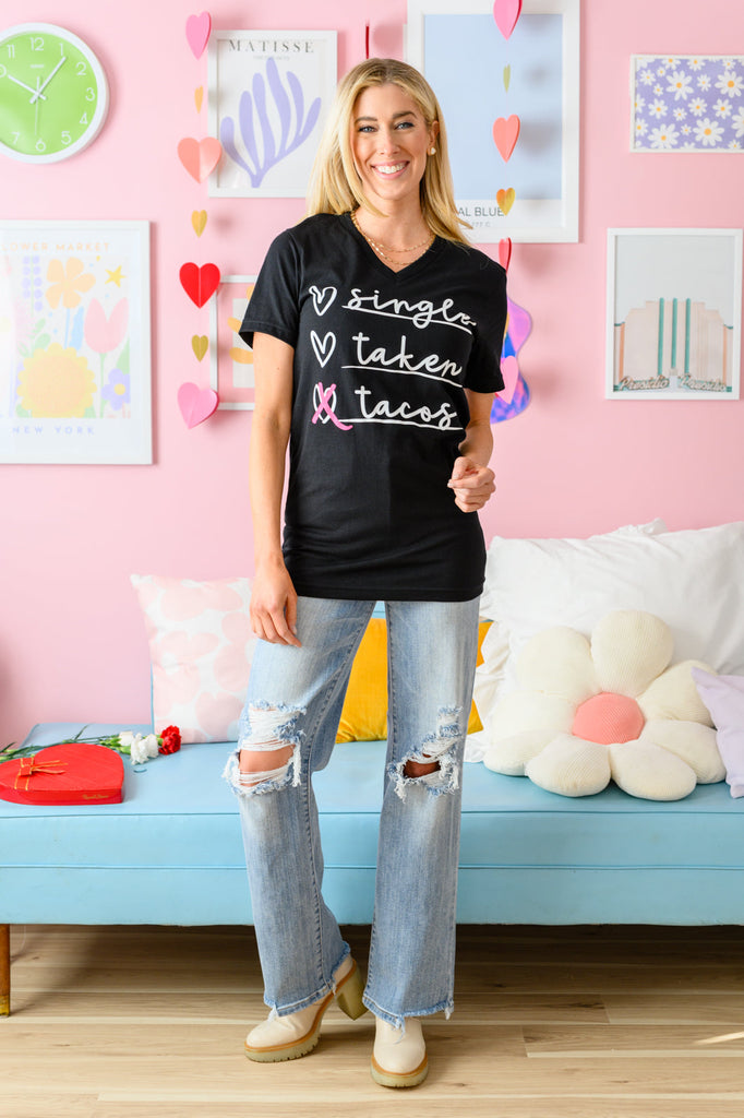 Love & Tacos Tee-Short Sleeve Top-Timber Brooke Boutique, Online Women's Fashion Boutique in Amarillo, Texas