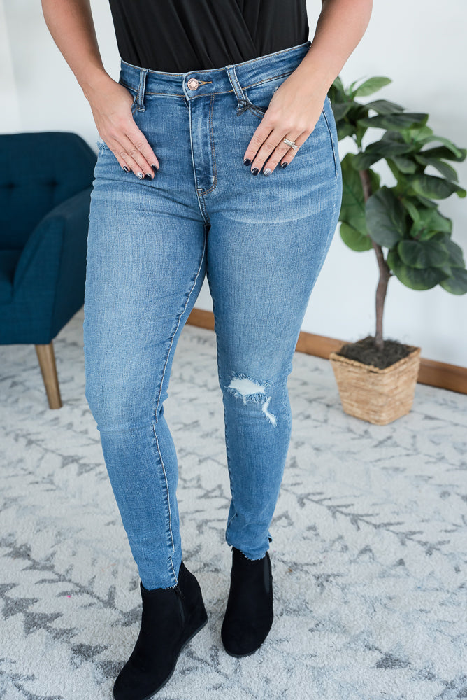 Blown Away Dandelion Judy Blue Jeans-Judy Blue-Timber Brooke Boutique, Online Women's Fashion Boutique in Amarillo, Texas