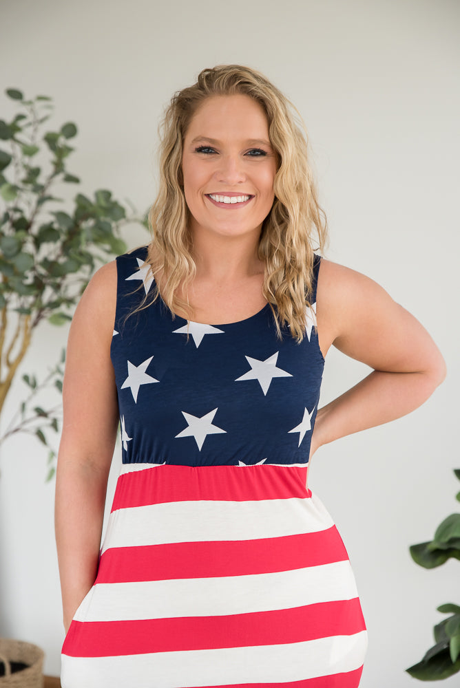 Stars and Stripes Dress-Heimish-Timber Brooke Boutique, Online Women's Fashion Boutique in Amarillo, Texas