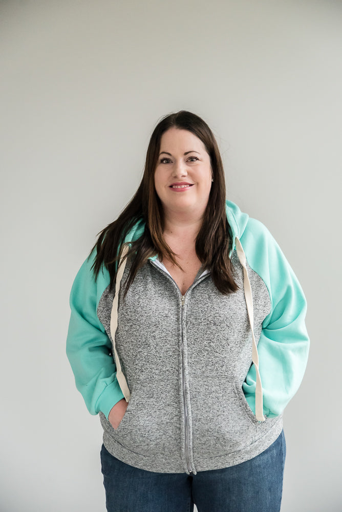 How It's Mint to Be Zip Hoodie-Zenana-Timber Brooke Boutique, Online Women's Fashion Boutique in Amarillo, Texas