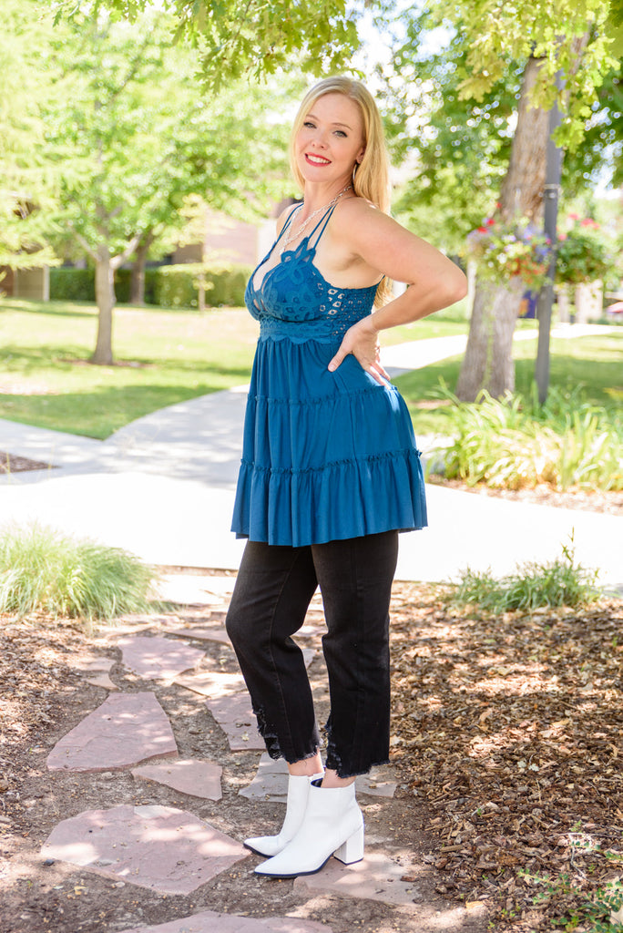 Magic Touch Tank in Teal-Womens-Timber Brooke Boutique, Online Women's Fashion Boutique in Amarillo, Texas