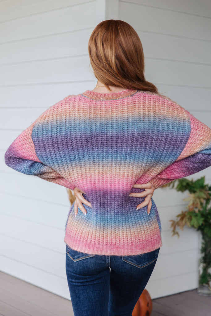 Make Your Own Kind of Music Rainbow Sweater-Womens-Timber Brooke Boutique, Online Women's Fashion Boutique in Amarillo, Texas