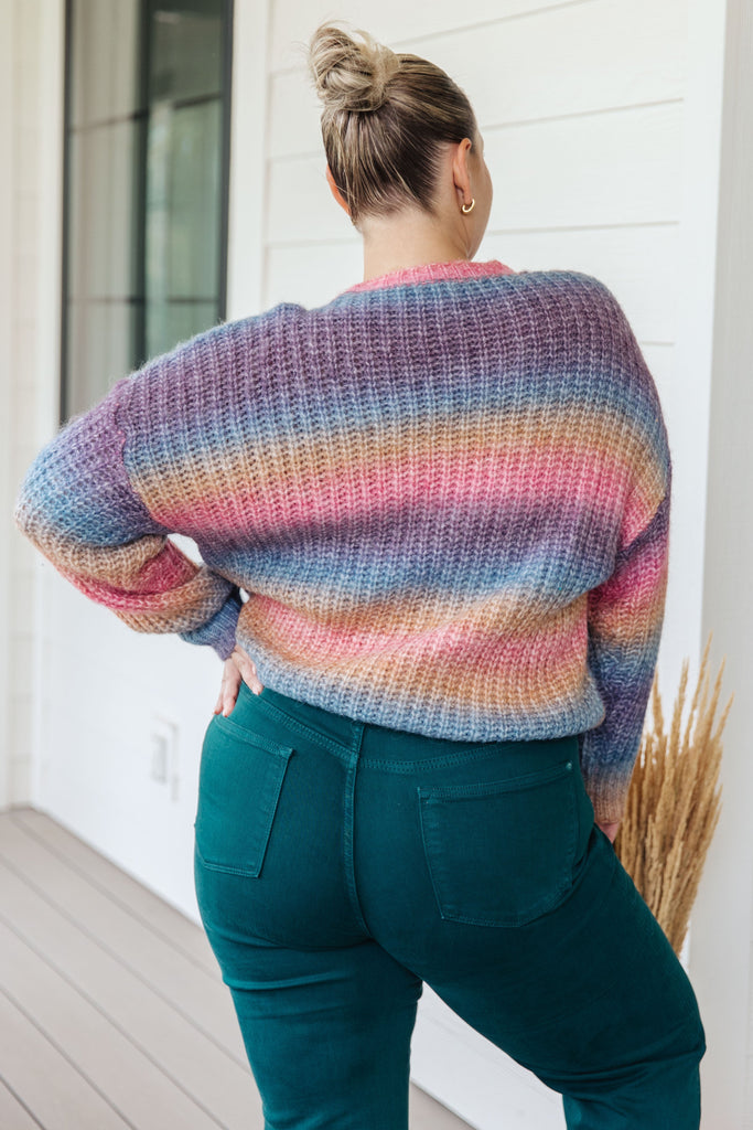 Make Your Own Kind of Music Rainbow Sweater-Womens-Timber Brooke Boutique, Online Women's Fashion Boutique in Amarillo, Texas