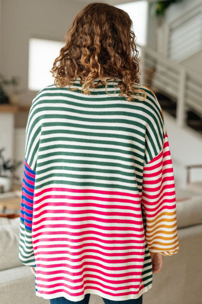 Marquee Lights Striped Cardigan-Womens-Timber Brooke Boutique, Online Women's Fashion Boutique in Amarillo, Texas