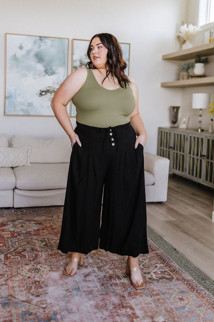 Modern Classic Wide Leg Crop Pants in Black-Womens-Timber Brooke Boutique, Online Women's Fashion Boutique in Amarillo, Texas