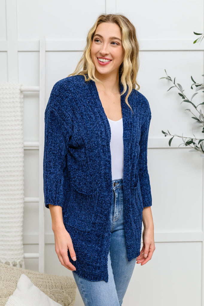 Doorbuster: Mountain Mornings Cardigan In Navy-Womens-Timber Brooke Boutique, Online Women's Fashion Boutique in Amarillo, Texas