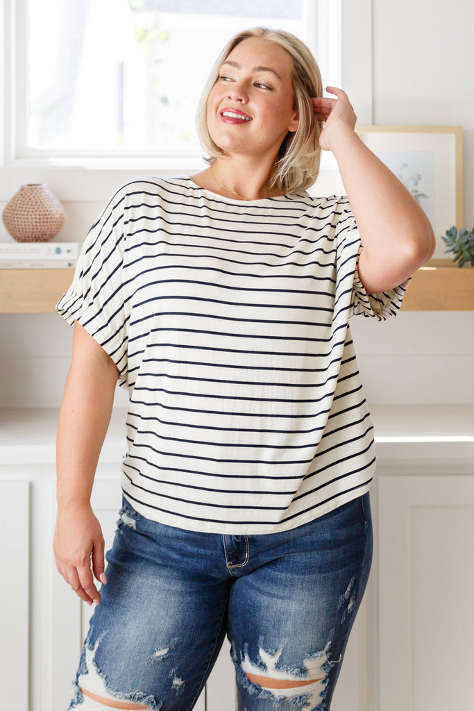 Much Ado About Nothing Striped Top-Womens-Timber Brooke Boutique, Online Women's Fashion Boutique in Amarillo, Texas