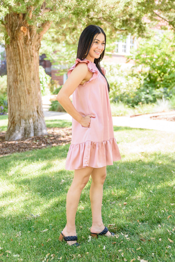 New Gal Ruffle Dress-Womens-Timber Brooke Boutique, Online Women's Fashion Boutique in Amarillo, Texas