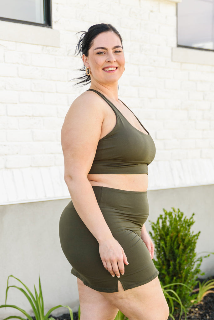 Next Move Sports Bra In Olive-Womens-Timber Brooke Boutique, Online Women's Fashion Boutique in Amarillo, Texas