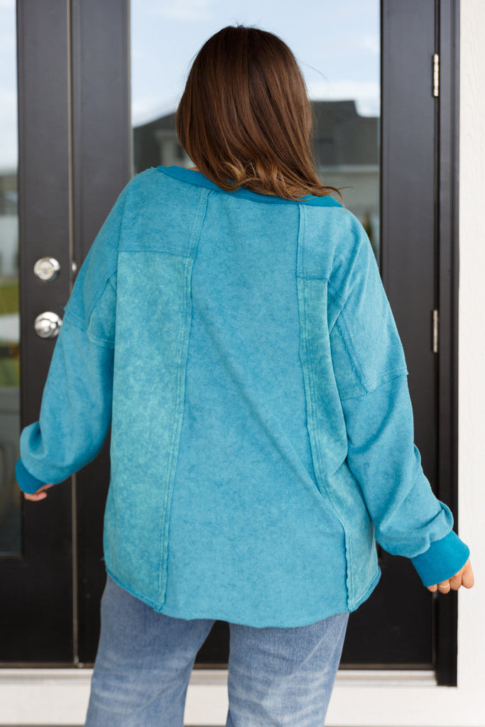 Ocean's Apart Mineral Wash Pullover-Womens-Timber Brooke Boutique, Online Women's Fashion Boutique in Amarillo, Texas