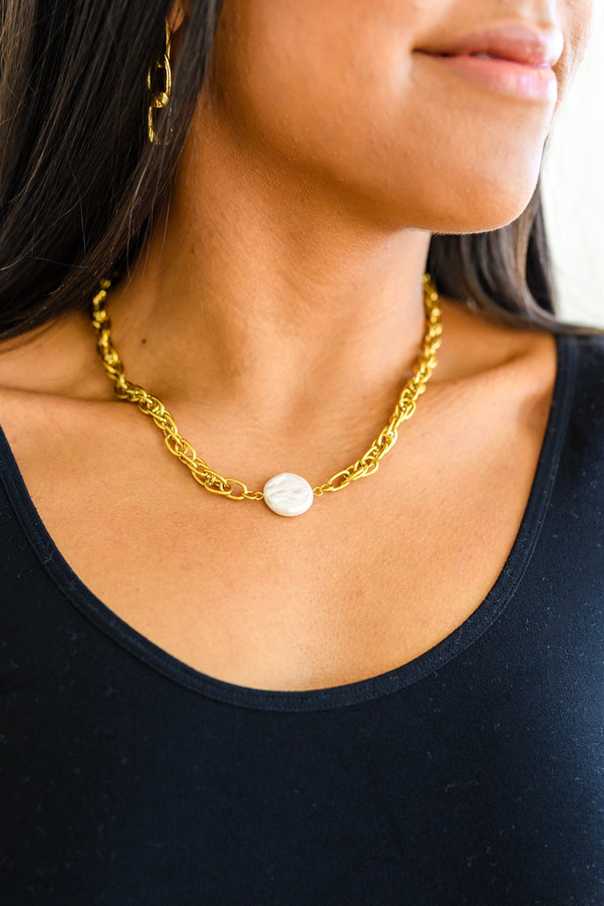 Ocean's Gold Shell Pendant Necklace-Womens-Timber Brooke Boutique, Online Women's Fashion Boutique in Amarillo, Texas