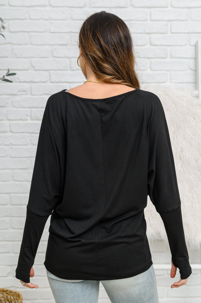 Olyvia Long Sleeve Top In Black-Womens-Timber Brooke Boutique, Online Women's Fashion Boutique in Amarillo, Texas