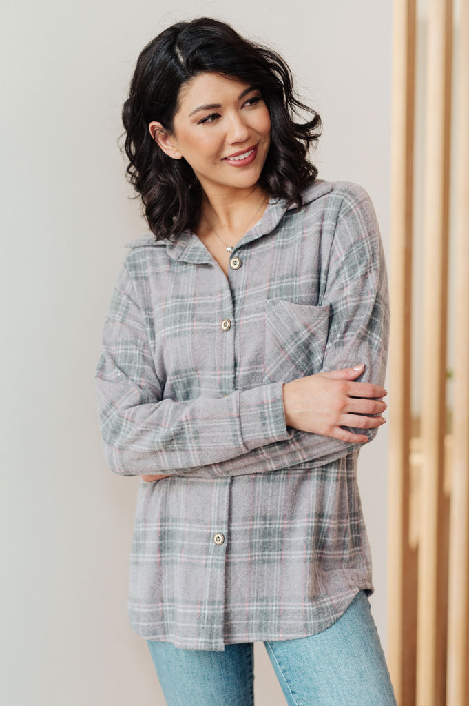 Out of the Way Plaid Button Up-Womens-Timber Brooke Boutique, Online Women's Fashion Boutique in Amarillo, Texas