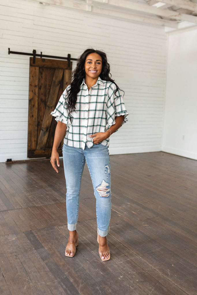 Perfect Picnic Plaid Top-Womens-Timber Brooke Boutique, Online Women's Fashion Boutique in Amarillo, Texas