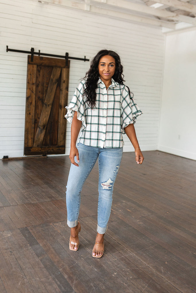 Perfect Picnic Plaid Top-Womens-Timber Brooke Boutique, Online Women's Fashion Boutique in Amarillo, Texas