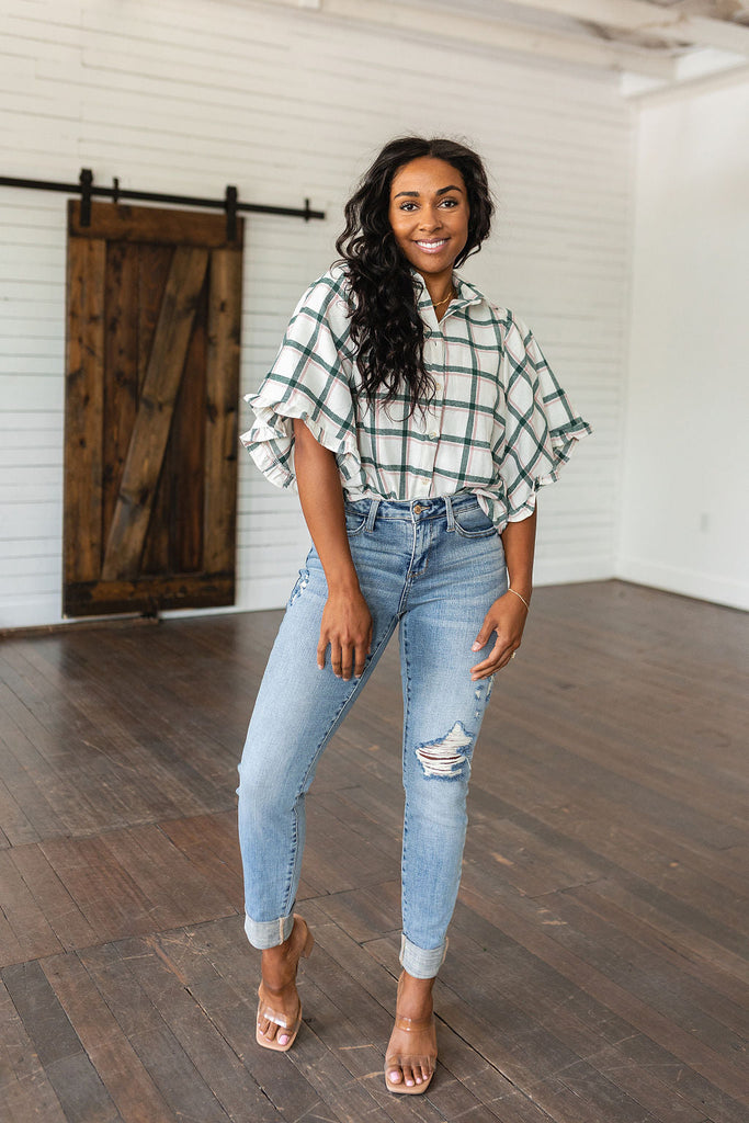 Perfect Picnic Plaid Top-Womens-Timber Brooke Boutique, Online Women's Fashion Boutique in Amarillo, Texas