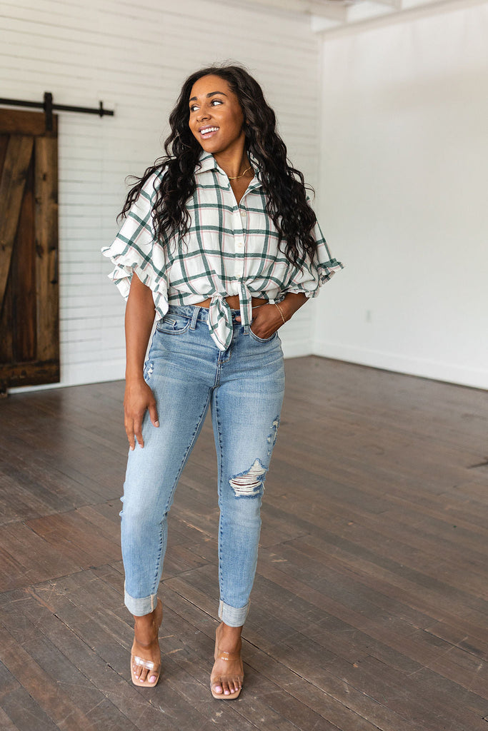 Perfect Picnic Plaid Top-Womens-Timber Brooke Boutique, Online Women's Fashion Boutique in Amarillo, Texas