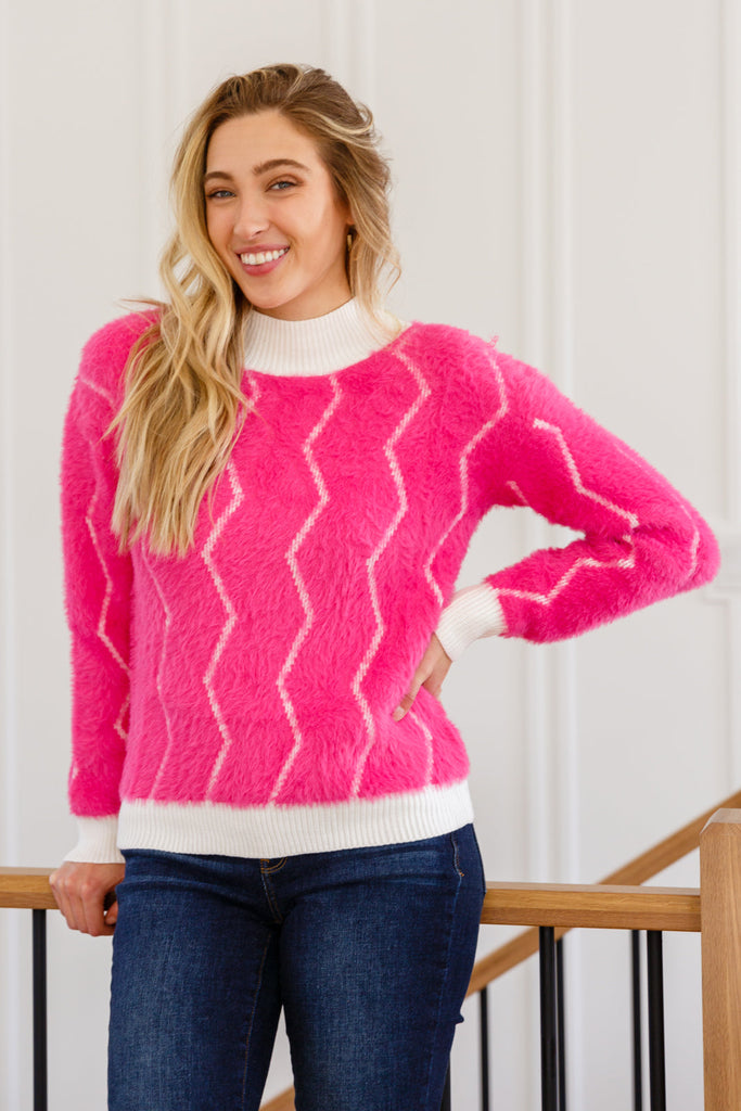 Pop Culture Zig Zag Sweater-Womens-Timber Brooke Boutique, Online Women's Fashion Boutique in Amarillo, Texas