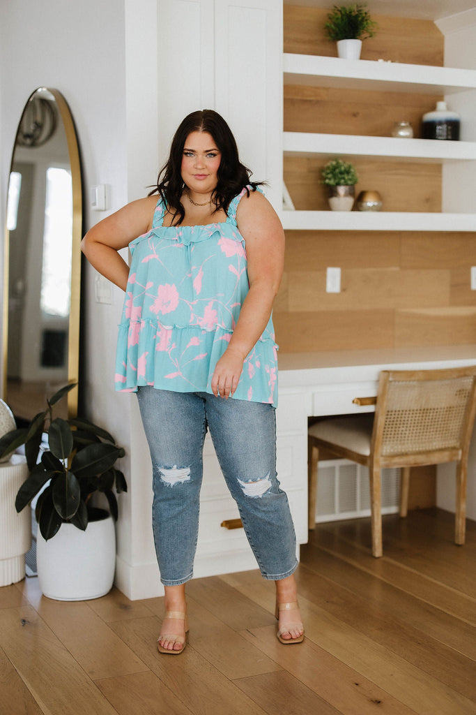 Pretty Appealing Ruffle Detail Tank-Womens-Timber Brooke Boutique, Online Women's Fashion Boutique in Amarillo, Texas