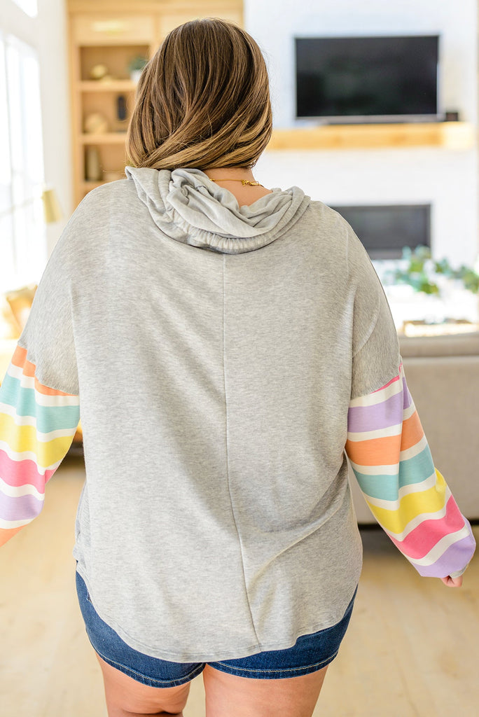 Rainbow Connection Striped Hoodie-Womens-Timber Brooke Boutique, Online Women's Fashion Boutique in Amarillo, Texas
