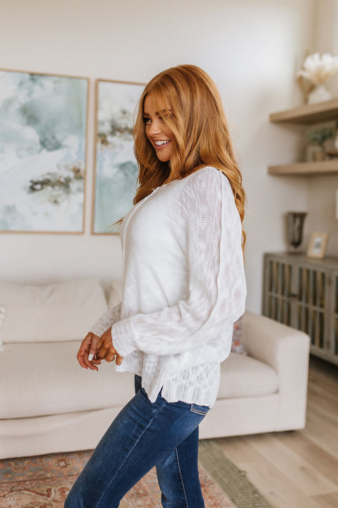 Relax With Me Knit Top in White-Womens-Timber Brooke Boutique, Online Women's Fashion Boutique in Amarillo, Texas