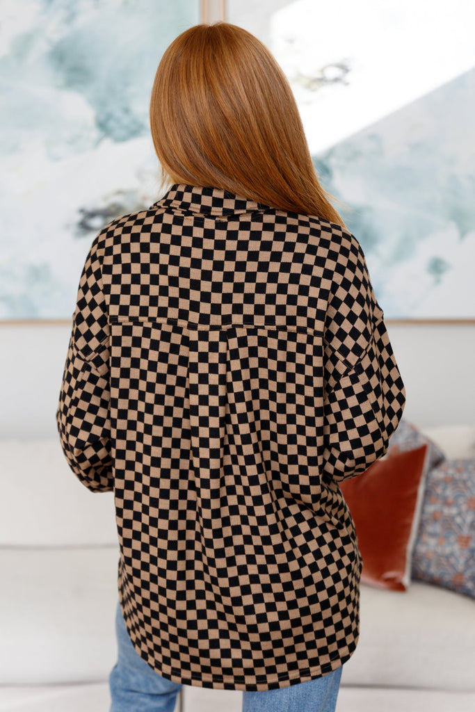 Safe Secrets Checkered Shacket-Womens-Timber Brooke Boutique, Online Women's Fashion Boutique in Amarillo, Texas