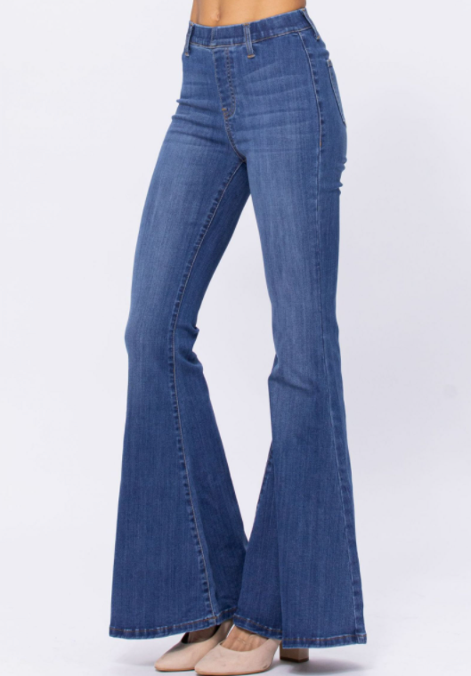 Flare for the Dramatic Judy Blue Jeans-judy blue-Timber Brooke Boutique, Online Women's Fashion Boutique in Amarillo, Texas