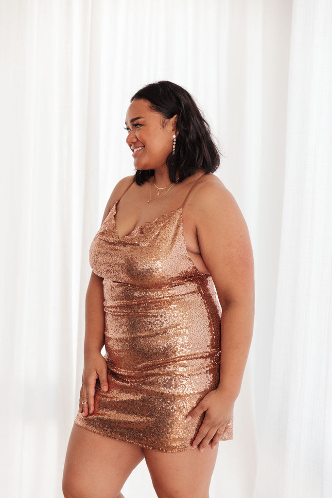 Shining in Sequins Dress in Gold-Womens-Timber Brooke Boutique, Online Women's Fashion Boutique in Amarillo, Texas
