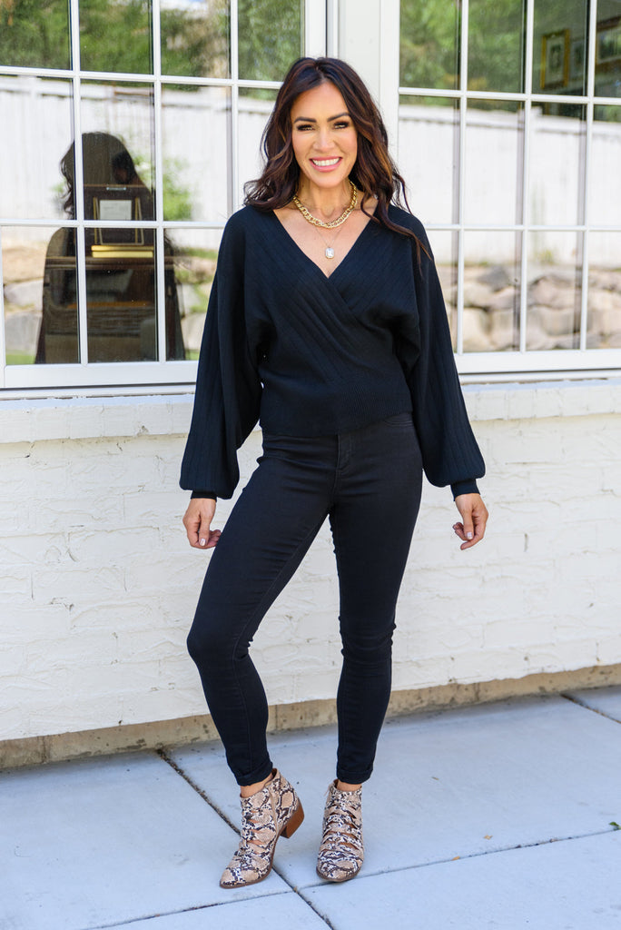Show Stopper Sweater In Black-140 Sweaters-Timber Brooke Boutique, Online Women's Fashion Boutique in Amarillo, Texas