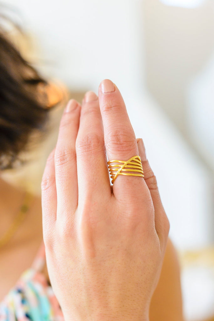 Spin Me Up Gold Ring-Womens-Timber Brooke Boutique, Online Women's Fashion Boutique in Amarillo, Texas