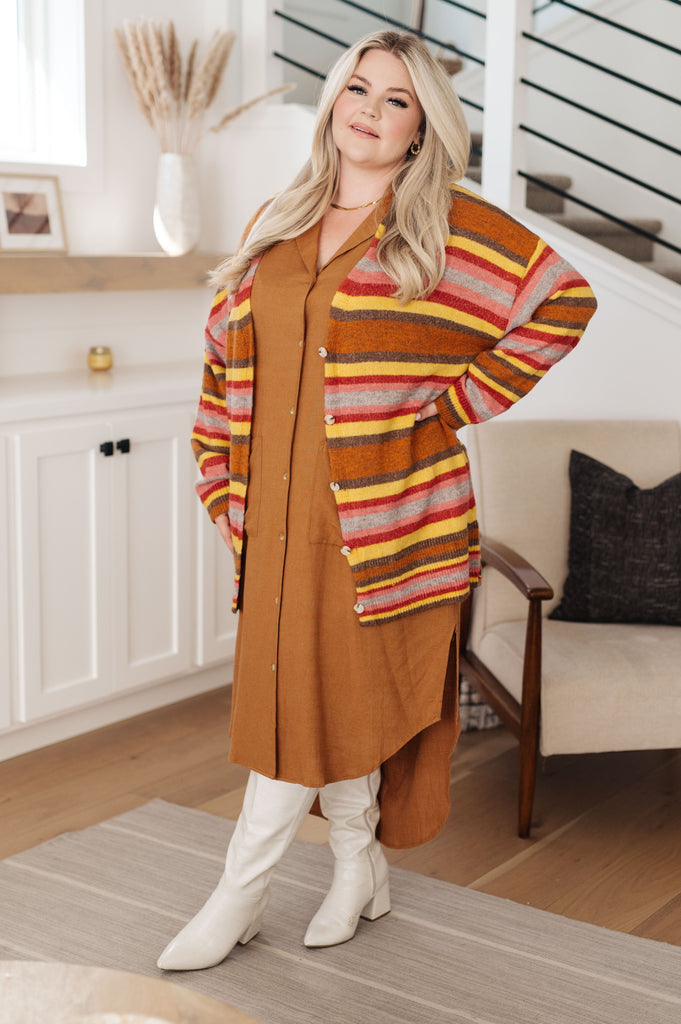 Henny Penny Striped Cardigan-Womens-Timber Brooke Boutique, Online Women's Fashion Boutique in Amarillo, Texas
