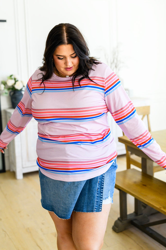Sweet Like Candy Striped Long Sleeve-Womens-Timber Brooke Boutique, Online Women's Fashion Boutique in Amarillo, Texas
