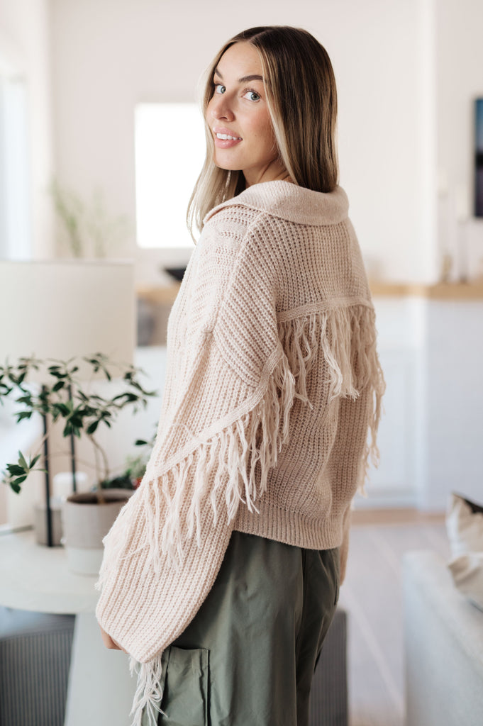Sweet Surrender Fringe Sweater-Womens-Timber Brooke Boutique, Online Women's Fashion Boutique in Amarillo, Texas