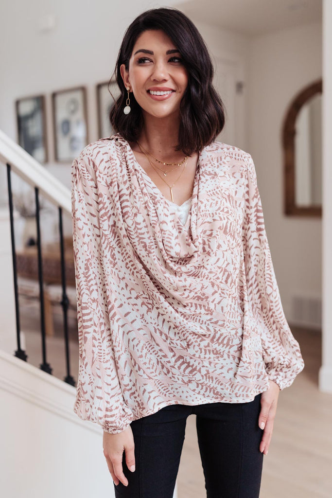 Take Flight Cowl Neck Top-Womens-Timber Brooke Boutique, Online Women's Fashion Boutique in Amarillo, Texas
