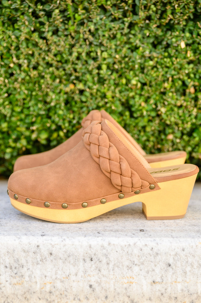 Taylor Braided Clogs In Brown-Womens-Timber Brooke Boutique, Online Women's Fashion Boutique in Amarillo, Texas