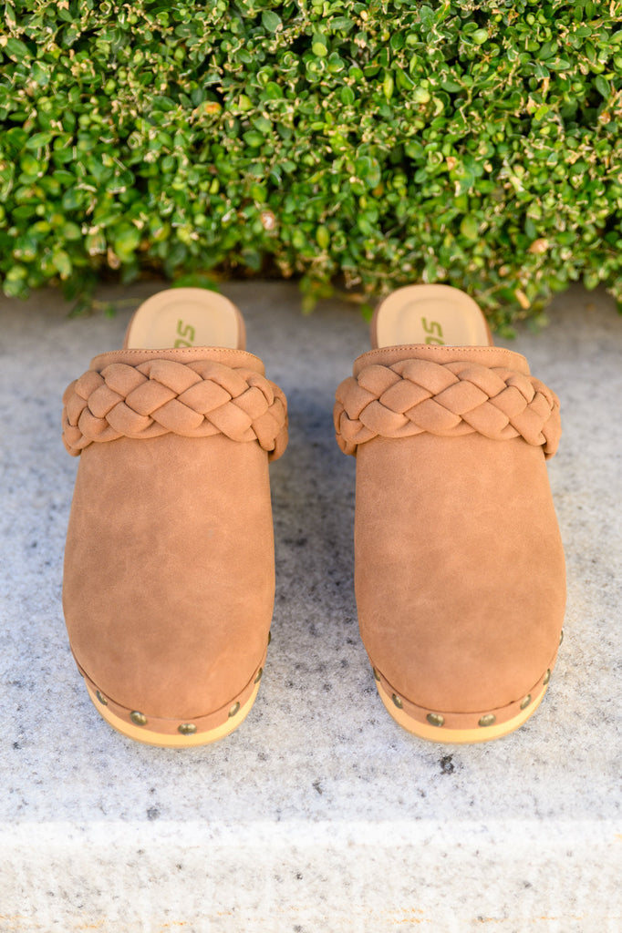 Taylor Braided Clogs In Brown-Womens-Timber Brooke Boutique, Online Women's Fashion Boutique in Amarillo, Texas
