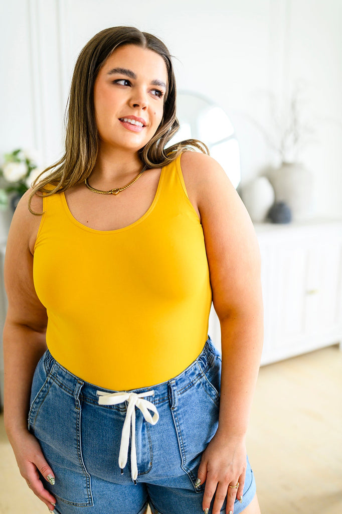 The Basics Reversible Longline Tank in Mustard-Womens-Timber Brooke Boutique, Online Women's Fashion Boutique in Amarillo, Texas