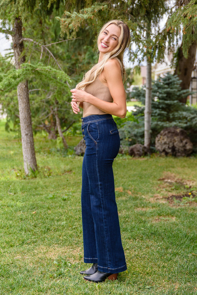 The Blueprint Wide Leg Pants-Womens-Timber Brooke Boutique, Online Women's Fashion Boutique in Amarillo, Texas