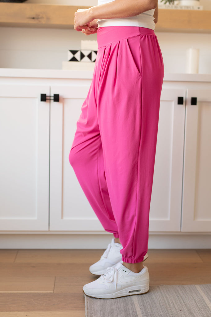 The Motive Slouch Jogger in Hot Pink-Womens-Timber Brooke Boutique, Online Women's Fashion Boutique in Amarillo, Texas