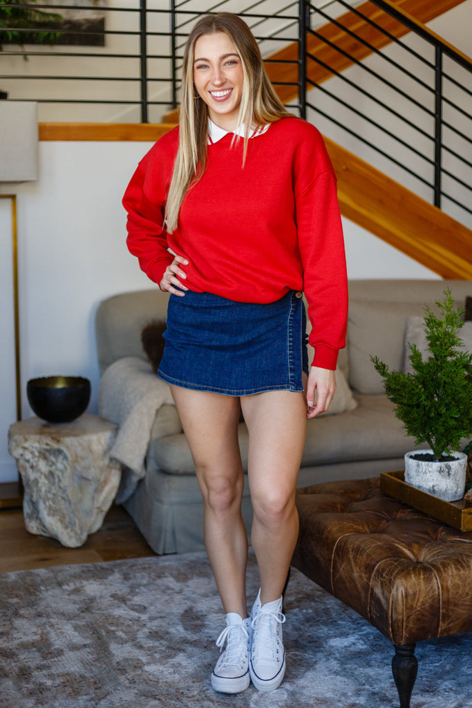 The Princeton Crew Neck Sweatshirt-Sweaters-Timber Brooke Boutique, Online Women's Fashion Boutique in Amarillo, Texas