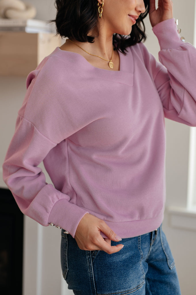 Totally Verified Long Sleeve V-Neck Top-Womens-Timber Brooke Boutique, Online Women's Fashion Boutique in Amarillo, Texas