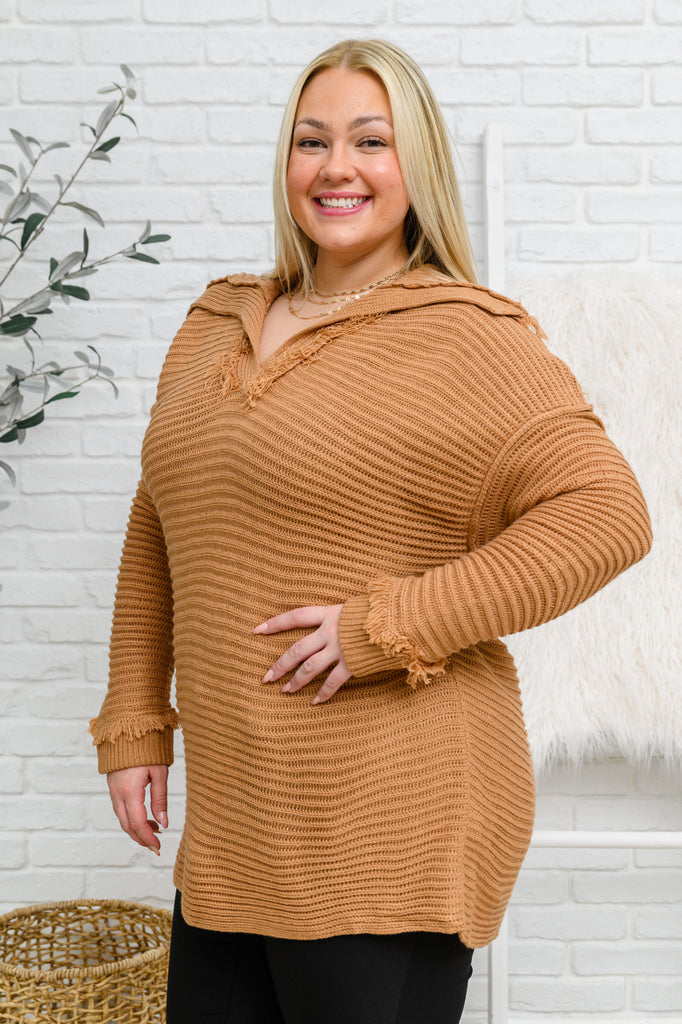 Travel Far & Wide Sweater in Taupe-Womens-Timber Brooke Boutique, Online Women's Fashion Boutique in Amarillo, Texas