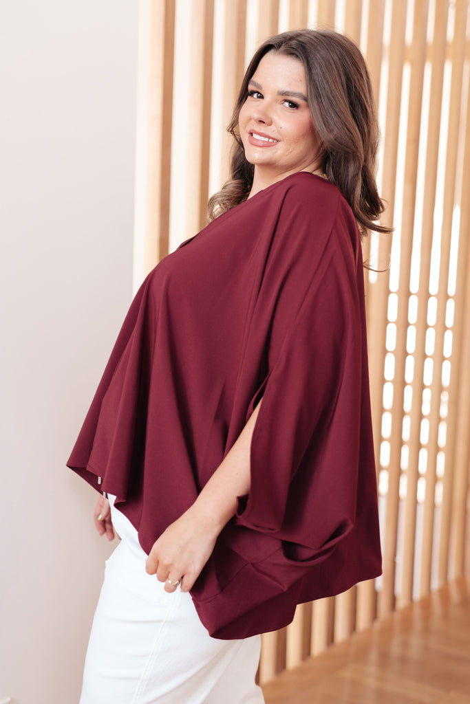 Universal Philosophy Blouse in Wine-Womens-Timber Brooke Boutique, Online Women's Fashion Boutique in Amarillo, Texas