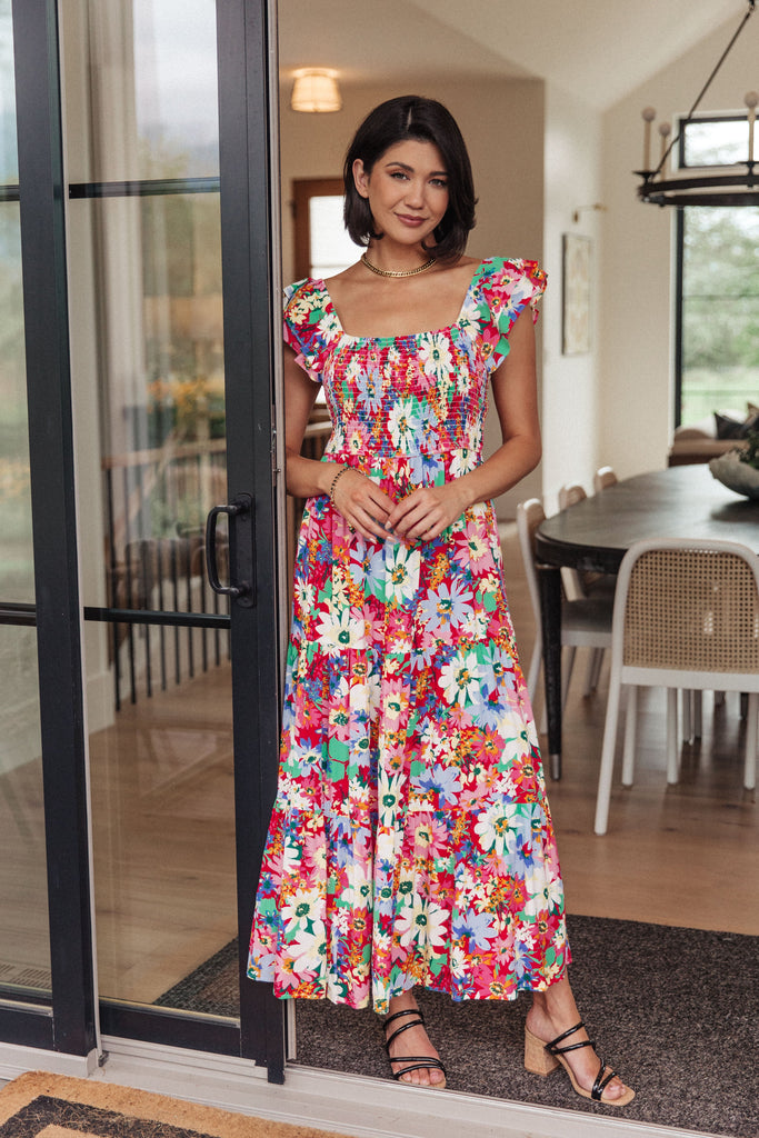 Walk in the Flowers Maxi Dress-Womens-Timber Brooke Boutique, Online Women's Fashion Boutique in Amarillo, Texas